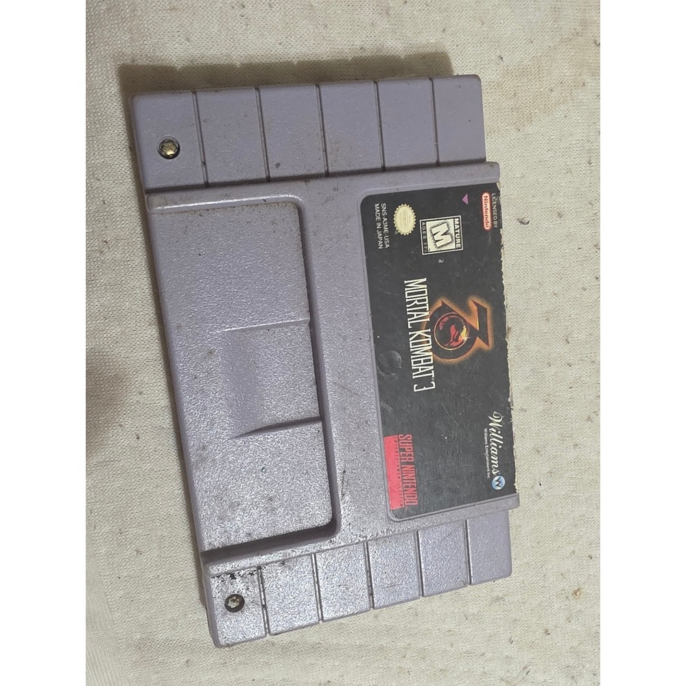 Mortal Kombat 3 SNES Super Nintendo Game Cartridge SNS-A3ME-USA Williams 1995